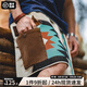 馬登工裝美式復(fù)古納瓦霍針織短褲男夏威夷民族風(fēng)外穿沙灘五分褲夏季 菱形花色 （版型寬松） L
