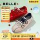 百麗（Belle）周雨彤同款跳跳糖25秋新網(wǎng)面透氣德訓(xùn)鞋休閑鞋B2432CM5預(yù)售 淺灰【張儷同款跳跳糖】 38 (240mm)