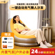 一宿一鍵自動(dòng)充氣懶人沙發(fā)戶外便攜居家辦公室充氣床音樂節(jié)戶外沙發(fā) 橘拼銀色 自動(dòng)充氣懶人沙發(fā)