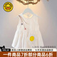 G.DUCKKIDS小黃鴨童裝寶寶裙子1-3歲女童連衣裙夏季公主裙兒童背心裙A字裙女 白色 100 尺碼2~3歲【90-100cm】cm