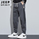 JEEP SPIRIT吉普褲子男士休閑褲男秋冬季束腳長(cháng)褲寬松潮流運動(dòng)衛褲