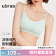 ubras無尺碼小涼風(fēng)輕薄透氣涼感華夫格吊帶細(xì)肩帶夏不悶汗內(nèi)衣女文胸罩 【文胸】薄荷奶糖色 均碼 背心款-(100-130斤)