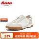 Bata休閑鞋女秋新款輕便通勤德訓(xùn)運(yùn)動(dòng)鞋VUZ02AM4 米白 37