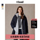 ELAND衣戀棉服女輕盈保暖高領外套大衣可拆卸帽子2024秋季新款 深藏青色(03)D/NAVY S 160