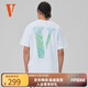 VLONESTAPLE宮崎駿的夏天漸變大LOGO印花短袖T恤男女同款白綠 VLTE25001白綠 M
