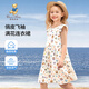 Classic Teddy女童裙子兒童連衣裙中小童田園碎花裙夏季時尚公主裙 棕熊 120 