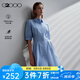 G2000【全棉/肌理感/商場(chǎng)同款】女裝2025春夏柔軟舒適中袖連衣裙G2 純棉-尖領(lǐng)深藍36寸 S （34）