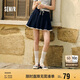 森馬（Semir）半身裙女蕾絲花邊百褶裙溫柔俏皮2025夏季松緊腰短裙107425120005