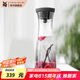 WMF 德國進(jìn)口特質(zhì)玻璃冷水瓶水杯套裝組合四件套涼水杯涼杯玫瑰金 水扎壺黑1.0L