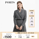 PORTS寶姿女裝秋冬新品女裝長袖中長連衣裙ALL9D038LFQ049 黑色格子 S (4)