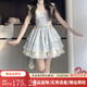 黛瓊?cè)障堤鹈浪{(lán)色蓬蓬公主短裙女學(xué)生2025夏季新款收腰顯瘦碎花連衣裙 藍(lán)色碎花公主裙[關(guān)注店鋪送小禮 S