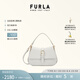 芙拉（FURLA）【明星同款】FURLA芙拉FLOW牛皮迷你女士通勤簡約手提包斜挎包 棉花糖白