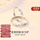 MZMZ丘比特之羽情侶戒指PT950鉑金一對(duì)素圈求結(jié)婚對(duì)戒送女友生日禮物 輕奢款-【刻字/閉口定制】請(qǐng)拍此 免費(fèi)刻字（活口/閉口均有）