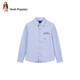 暇步士（Hush Puppies）童裝男童全棉長(cháng)袖襯衫春季兒童學(xué)院風(fēng)休閑襯衣 牛津色 150