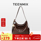 天美意（TEENMIX）女包牛皮水桶包通勤托特腋下斜挎單肩包生日禮物送女友老婆媽媽
