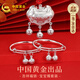 中國(guó)黃金（CHINA GOLD）寶寶銀手鐲嬰兒平安鎖銀鎖長(zhǎng)命鎖足銀999套裝滿月見面禮周歲禮物 【足銀999】長(zhǎng)命富貴套裝【30g】