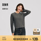 森馬（Semir）森柔毛衫|毛衣女絞花溫柔寬松2024冬圓領(lǐng)刺繡套頭衫109724107002
