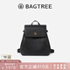 BAGTREE包包樹采風(fēng)雙肩包女大容量通勤書包真皮女士旅行包背包七夕禮物 黑色 高級(jí)小眾