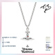 薇薇安·威斯特伍德（Vivienne Westwood）西太后新款項(xiàng)鏈經(jīng)典立體土星項(xiàng)鏈毛衣鏈送女朋友七夕禮物女 銀-土星立體項(xiàng)鏈中號(hào)