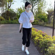 哈夫朵胖妹妹夏季套裝女2025新款顯瘦遮肚子短袖襯衫微胖穿搭大碼女裝 201波點襯衫 【單件】 2XL 【建議125-140斤】
