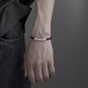 QMXD黑色碎銀幾兩手鏈男輕奢轉(zhuǎn)運(yùn)珠手串時(shí)尚高級(jí)感男生日禮物送男朋友 黑色碎銀子手串【長度可調(diào)節(jié)】