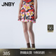 江南布衣（JNBY）春秋季女裝半身裙A字收腰涂鴉撞色印花女5O2D10170 949/紅黑系組合 L