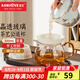 金灶（KAMJOVE）手工制耐熱玻璃公道杯分茶器茶漏茶過濾套裝茶道配件家用 GD-19 搭配陶瓷茶漏