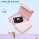 CHARLES&KEITH拼接菱格鏈條單肩斜挎小方包女包生日禮物七夕禮物CK2-80701360