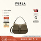 芙拉（FURLA）【七夕禮物】【明星同款】FURLA芙拉FLOW牛皮迷你女士手提斜挎包 鼠尾草綠