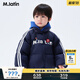 馬·拉?。∕.Latin）/童裝兒童羽絨服冬新款男小童運(yùn)動(dòng)團(tuán)戶外風(fēng)短款羽絨服 藏青 130 cm