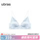 ubras七夕禮物輕奢桑蠶絲網(wǎng)紗內(nèi)衣女法式性感輕薄透氣真絲文胸罩套裝 簡(jiǎn)約三角杯-漣漪藍(lán)色 M 75A /B/C