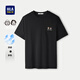 海瀾之家（HLA）短袖t恤男裝夏季曾舜晞同款藝術(shù)家ZOLA聯(lián)名涼感休閑上衣服男士T恤 黑色R5 L /175推薦69~75kg
