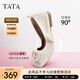 他她（TATA）單鞋女鞋2025夏季新款皮鞋生巧奶油平底軟底不累腳晚晚鞋 米白（寬版）[膚感牛皮]-XGJ01 38
