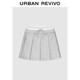 UR2025秋季新款女裝學(xué)院風(fēng)抽繩雙腰頭百褶短褲UYY650064