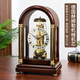 漢時（Hense）實(shí)木機(jī)械座鐘德國進(jìn)口機(jī)芯臺鐘歐式客廳書房坐鐘復(fù)古鐘表HD26 鵝掌楸木+銅柱+德國14天（單鈴）