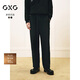 GXG男裝西褲男休閑褲男士長褲通勤25春新品 黑色 185/XXL