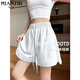 棉致冰絲薄款奶芙山本休閑短褲女夏季2025新款小個(gè)子寬松五分運動(dòng)褲 137白色【高品質(zhì)18】 L 100-115斤