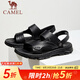 駱駝（CAMEL）涼鞋男2025夏季軟彈舒適牛皮透氣涼拖兩穿休閑爸爸鞋 G15M211046 黑色 42