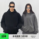 CHINISM黑水系列 CH500g重磅水洗做舊針織連帽衛(wèi)衣男裝情侶帽衫上衣 黑色 XL （建議體重 80-90kg）