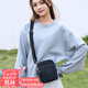 小熊依戀迷你多隔層手機(jī)包女百搭尼龍帆布斜挎包外出散步輕便小包包
