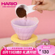 HARIO咖啡濾杯V60咖啡玻璃杯手沖咖啡器具家用彩色濾滴式濾杯