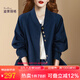 迪菲麗格復(fù)古藏藍(lán)色休閑西裝外套女2024新款春季設(shè)計(jì)感小個(gè)子上衣 圖片色 L