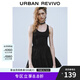 UR2025夏季新款女裝設(shè)計感大蝴蝶結(jié)裝飾無袖連衣裙UYV750037 正黑 S
