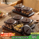 彩致（CAIZHI）干果盤水果盤客廳仿木紋堅(jiān)果盒零食盒糖果收納盒 4格帶蓋CZ6221