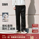 森馬（Semir）休閑褲男工裝褲寬松直筒褲子秋季戶外長褲純棉松緊腰101524127112