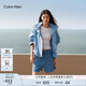 Calvin KleinJeans夏季女士經(jīng)典ck復(fù)古潮流毛邊高腰寬松牛仔短褲J224362 1AA-牛仔淺藍(lán) 25