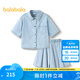 巴拉巴拉【商場(chǎng)同款】女童套裝夏季兒童裝2025新款夏裝牛仔兩件套 牛仔淺藍(lán)88101 160