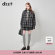 DZZIT地素短款格子半身裙秋冬甜酷少女百褶裙短裙女 深藍(lán)色 S