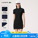 LACOSTE法國鱷魚女裝25春季新款法式修身翻領(lǐng)短袖Polo連衣裙|EF5473 031/黑色 M 38
