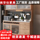 尚華仕實木餐邊柜儲物柜客廳靠墻巖板茶水柜一體家用廚房墻邊收納置物柜 送貨入戶包安裝【E1級環(huán)保板材】 【橡木色】小高柜80-40-175